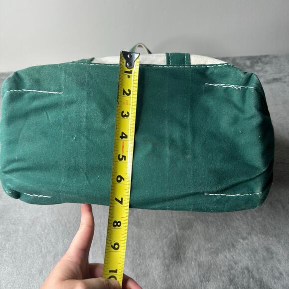 Vintage LL BEAN Boat and Tote Medium Green Straps and Canvas - Picture 9 of 11